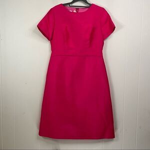 Vintage Jennifer’s Structured Silk and Wool Dress Hot Pink Size 8